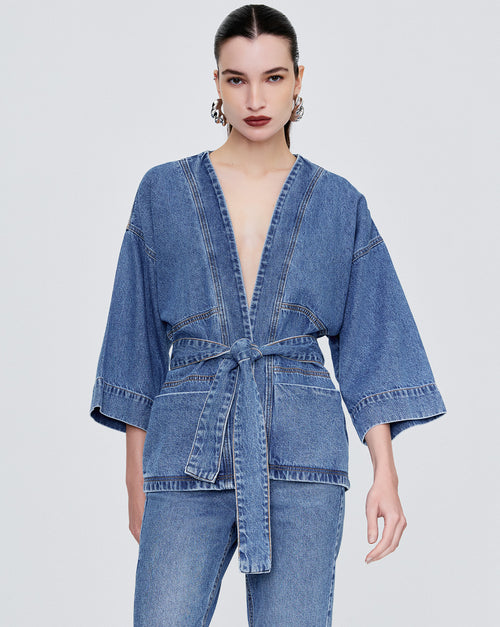 KIMONO ISA JEANS AZUL MEDIO