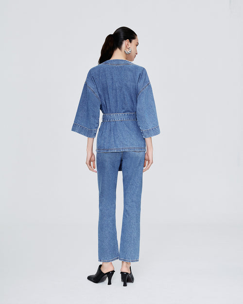 KIMONO ISA JEANS AZUL MEDIO