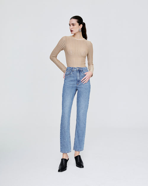 CALÇA POLLY JEANS AZUL MÉDIO