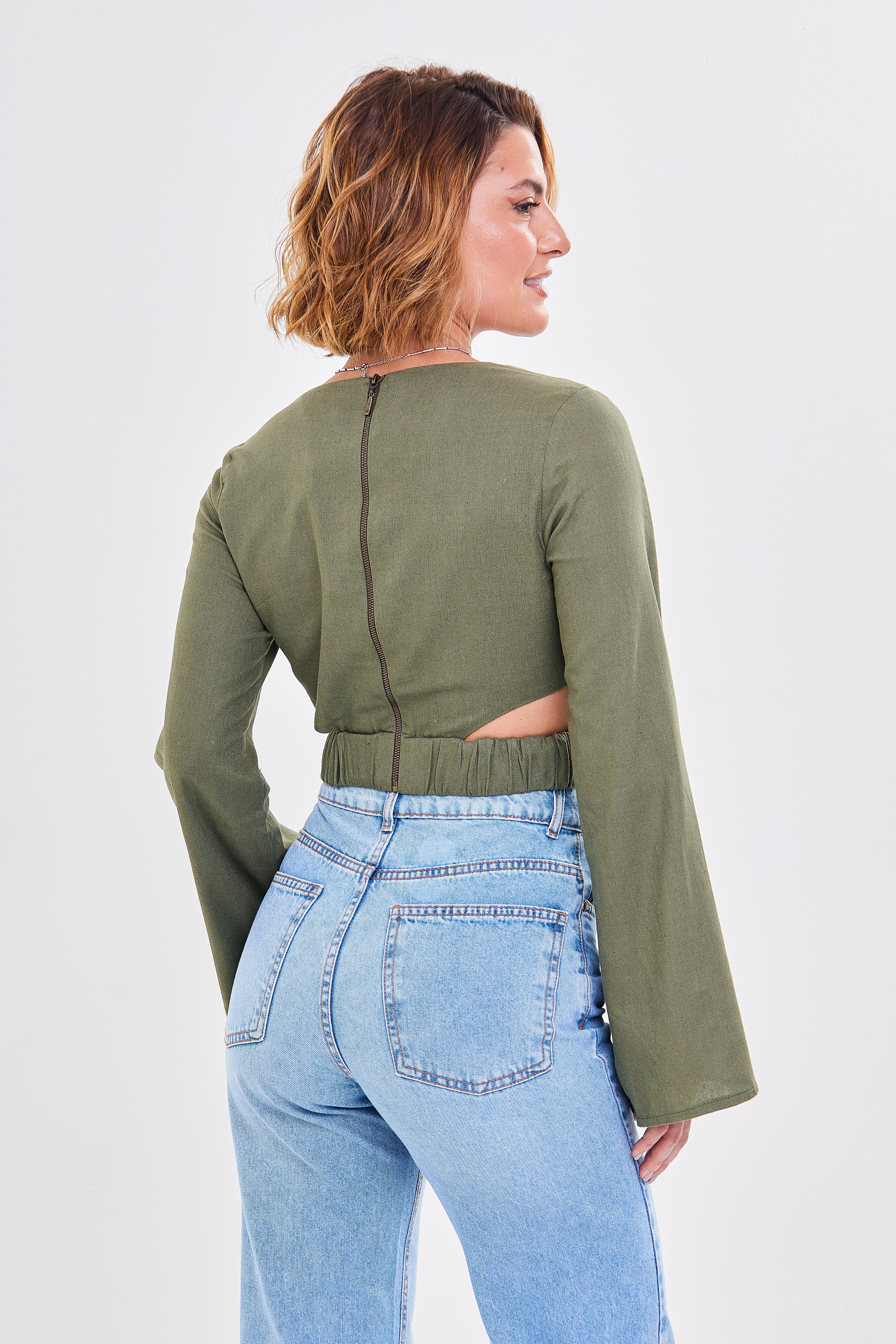 CROPPED DORA VERDE MILITAR