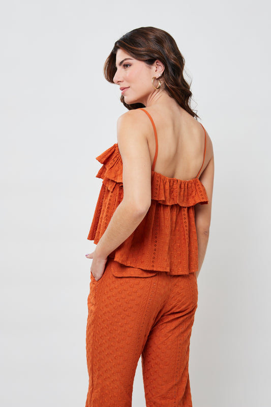 BLUSA CORA TERRACOTA