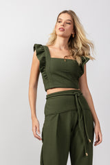 CROPPED INA VERDE MILITAR