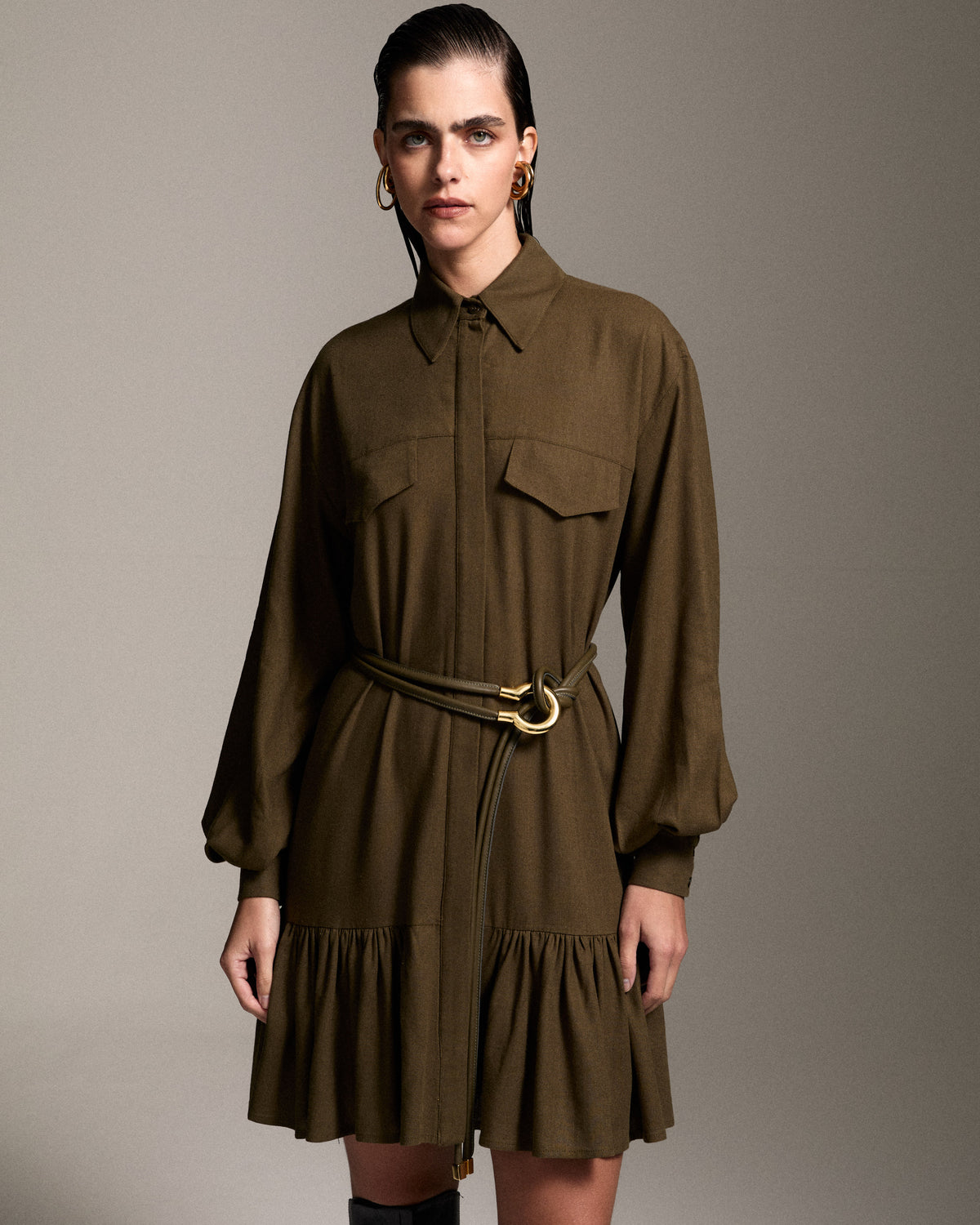 VESTIDO CARRIE VERDE MILITAR