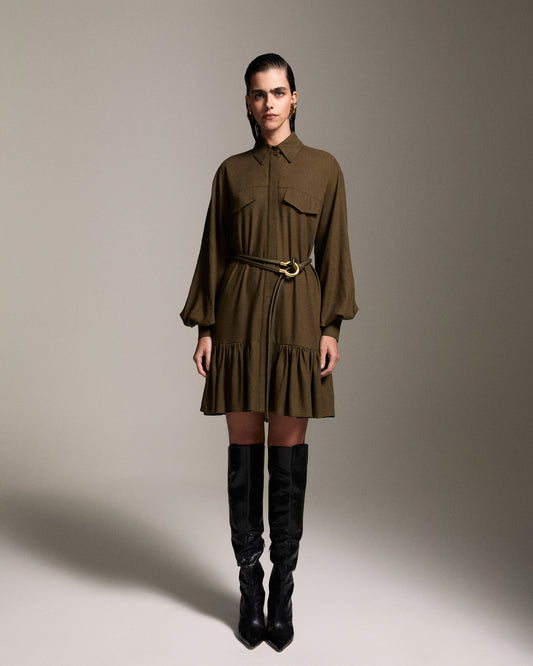 VESTIDO CARRIE VERDE MILITAR