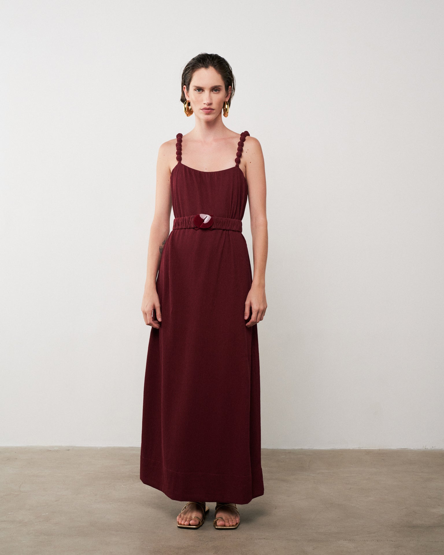 VESTIDO CLAIRE VINHO