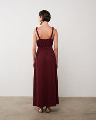 VESTIDO CLAIRE VINHO